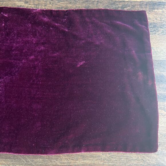 Red Rose & Burgundy Velvet Women's Scarf  Romantic Old World Style 55L X 10 1/4W - Picture 16 of 16